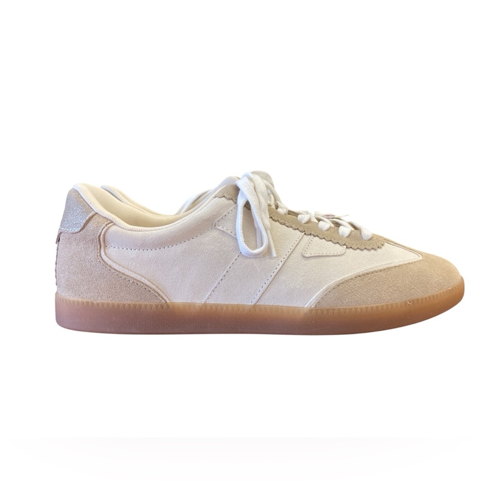 TOMS Collins Beige & Cream Suede Lace-Up Women's Sneaker